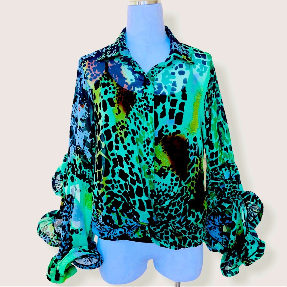 New with  no tag,Tropical Vibes, women top.